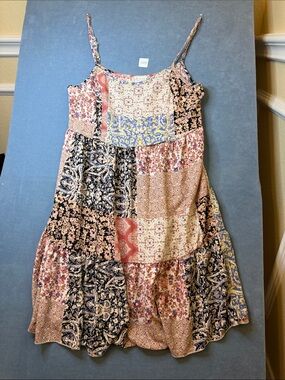 ALTAR’D State Patchwork Floral Spaghetti Strap Sundress - Multicolor Size XS